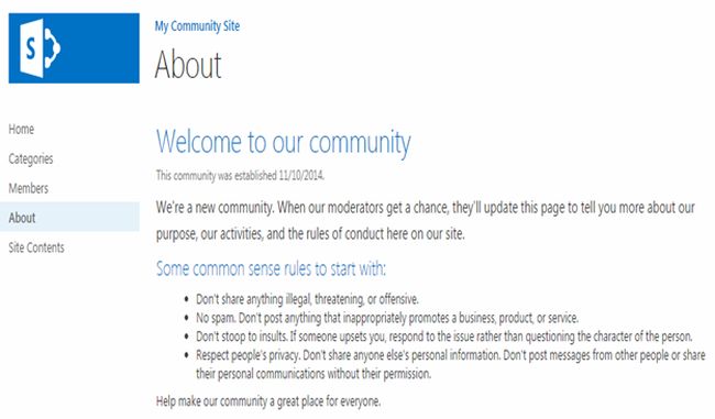 About the My Community Site